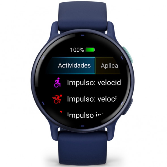 Умные часы Garmin Vivoactive 5, синие с металлически-синим безелем и силиконовым ремешком 010-02862-12 в Подольске