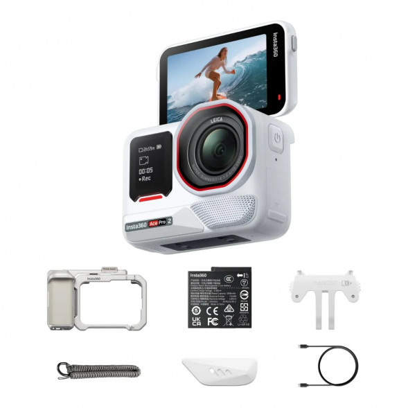 Экшн-камера Insta360 Ace Pro 2 Single Battery Xplorer Bundle, Arctic White в Подольске