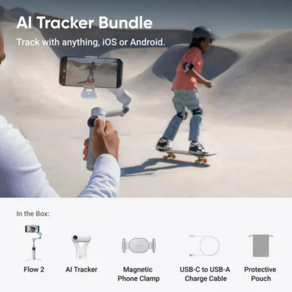 Стабилизатор Insta360 Flow 2 AI Tracker Bundle, Stone Gray в Подольске
