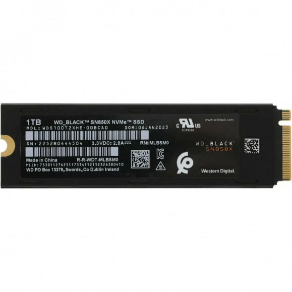 SSD накопитель Western Digital WD Black SN850X NVMe, 1TB (WDS100T2XHE) в Подольске