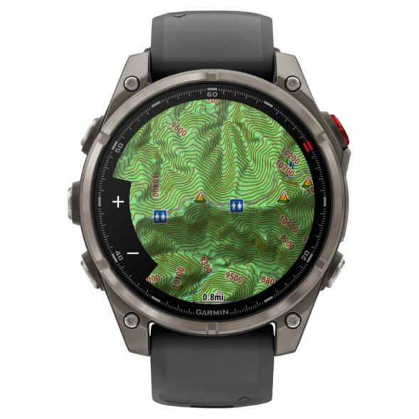 Умные часы Garmin Fenix 8 PRO, 47 мм, AMOLED, Sapphire, Titanium with Graphite/Black Silicone Band 010-03198-10 в Подольске