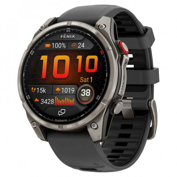 Умные часы Garmin Fenix 8 PRO, 51 мм, AMOLED, Sapphire, Titanium with Graphite/Black Silicone Band 010-03199-10 в Подольске