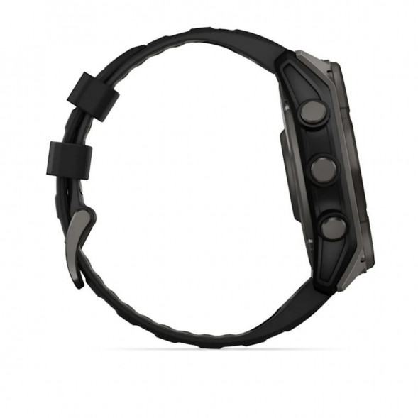 Умные часы Garmin Fenix 8, 51 мм, Solar, Sapphire Carbon Gray DLC Titanium with Black/Pebble Gray Silicone 010-02907-10 в Подольске