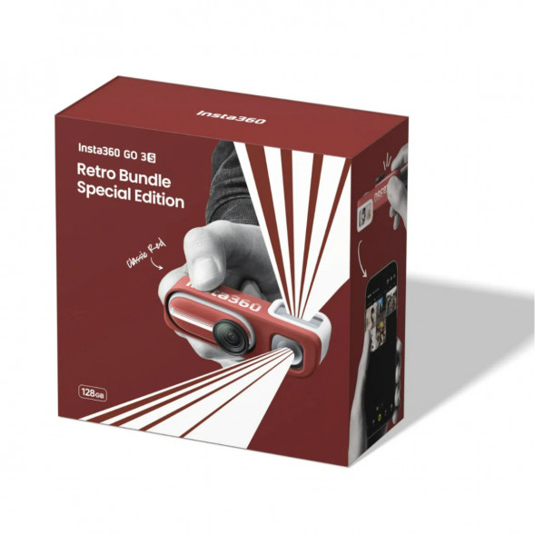 Экшн-камера Insta360 Go 3S Retro Bundle Special Edition 64ГБ, Red в Подольске