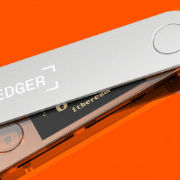 Аппаратный криптокошелек Ledger Nano X, BTC Orange